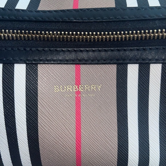 Burberry Sonny Belt Bag Icon Stripe Medium Brown - Picture 4 of 11